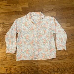 Vintage Partners Paisley Flannel Button Up Shirt